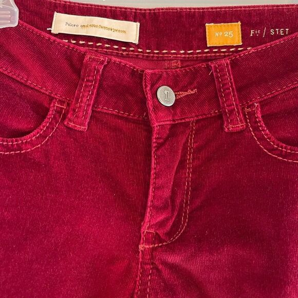 Anthropologie Pilcro and the Letterpress Fine Waled Cranberry Corduroy Pant | 25 - Picture 7 of 16